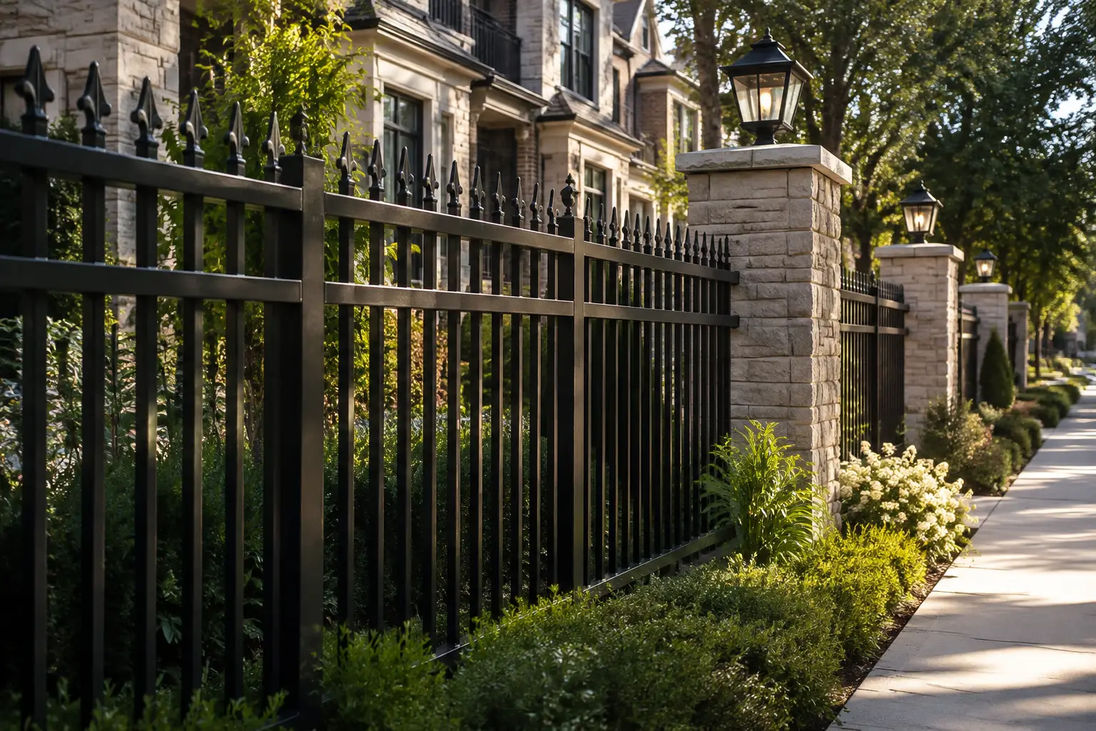 Residential steel fence supply for gated communities and luxury developments.